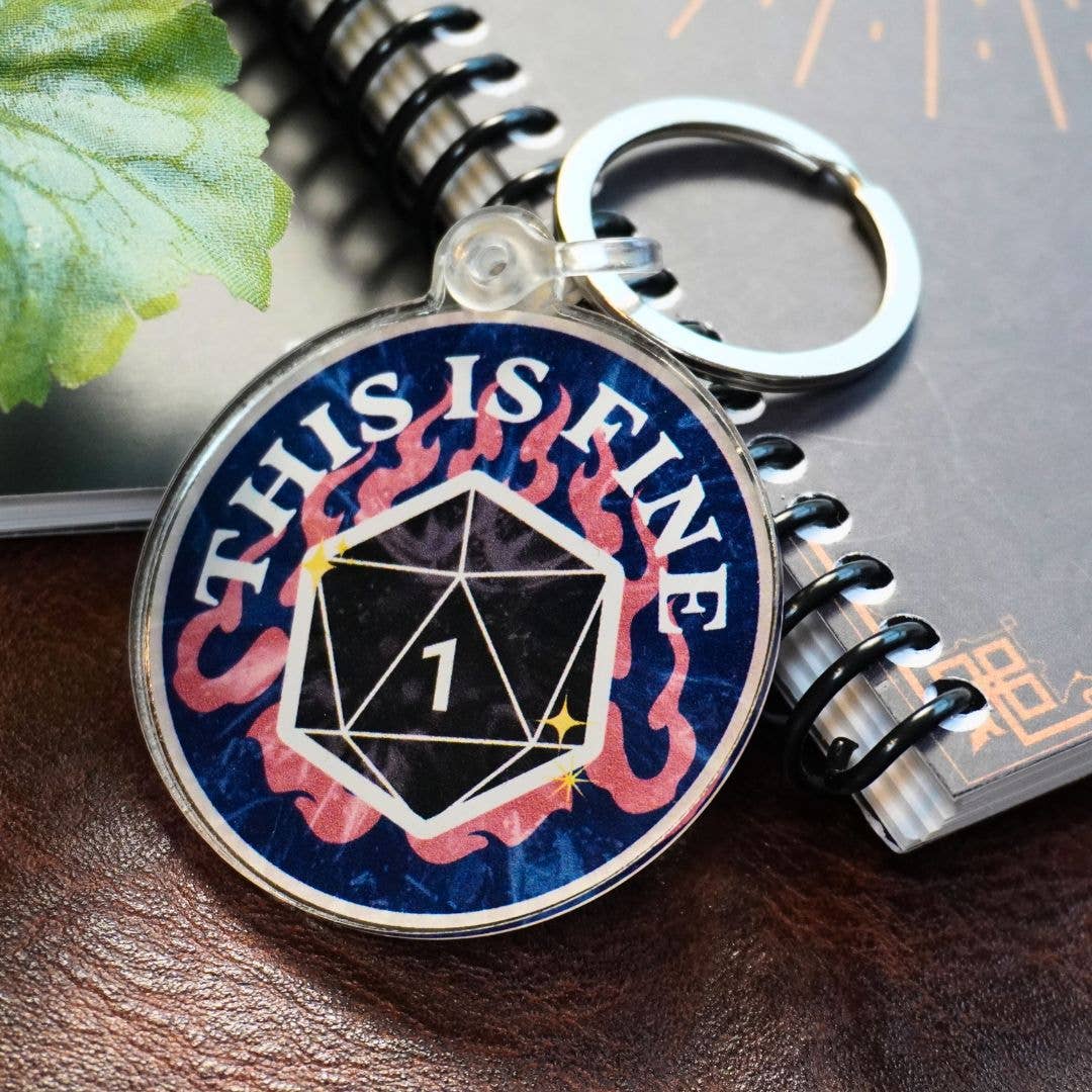 This Is Fine Nat 1 Keychain