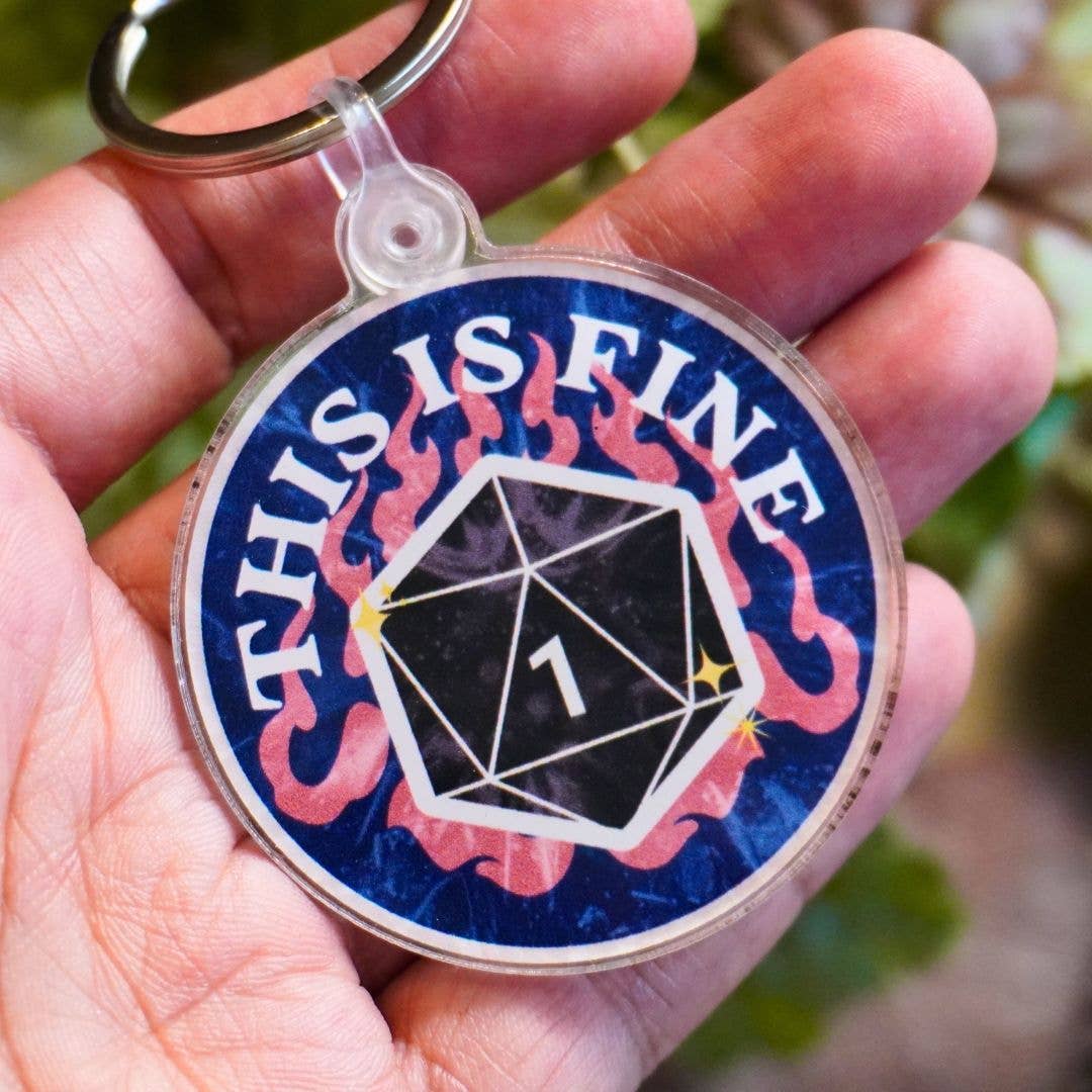 This Is Fine Nat 1 Keychain