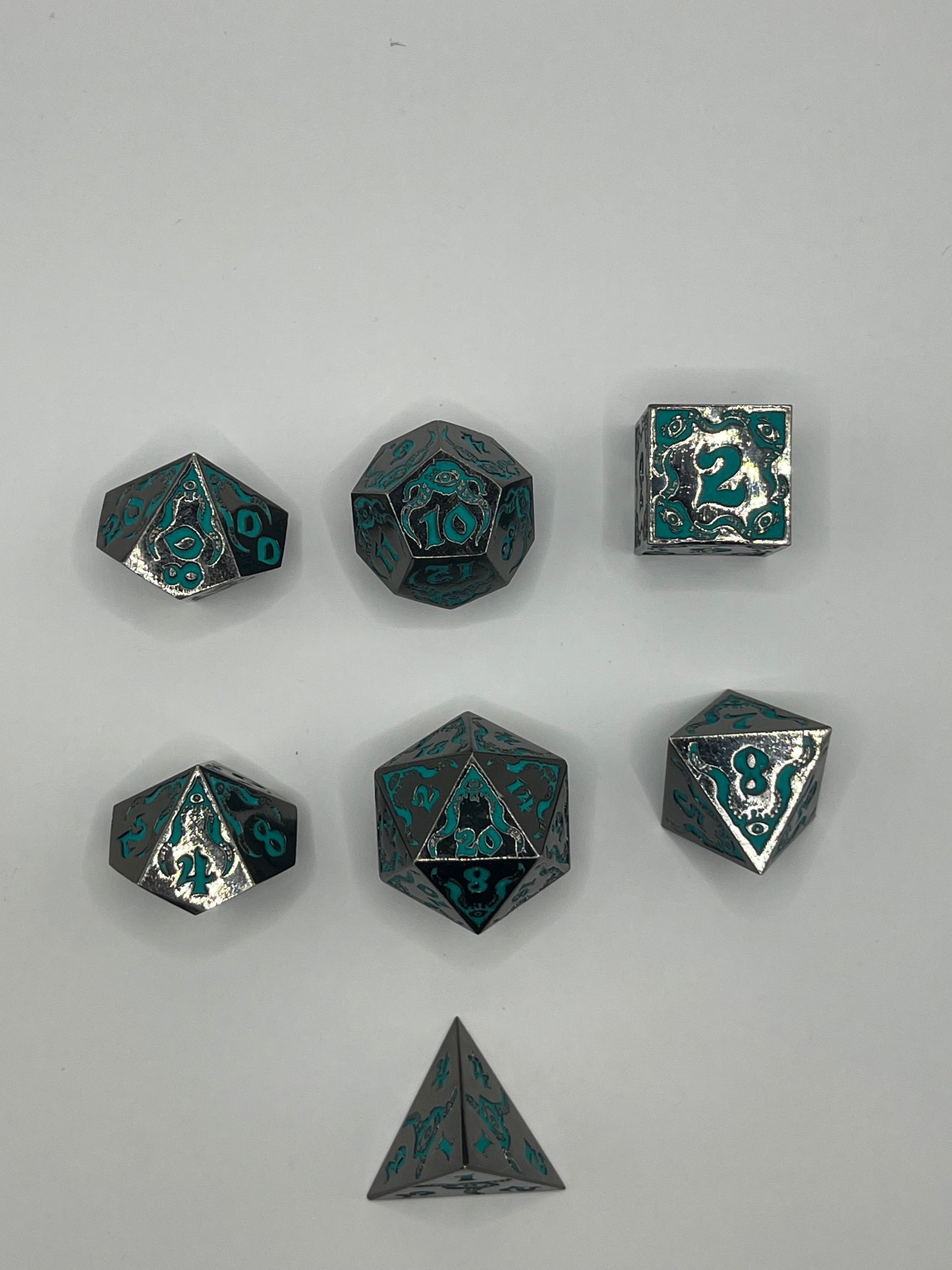 Elder Gods Metal Dice Set (Blue)