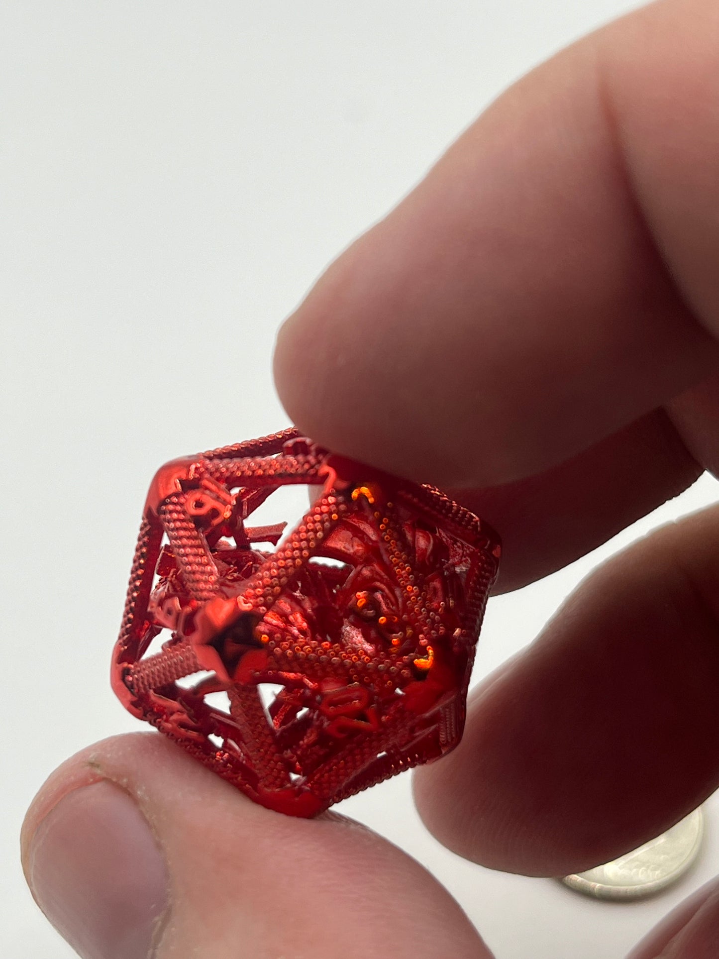 Caged Dragon (Metal D20)